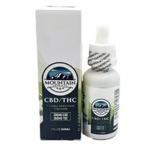 Mountain Extracts 1:1 Full Spectrum – CBD 300mg THC 300mg Tincture