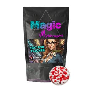 Hot For Teacher – Golden Teacher Mushroom Capsules – 0.25g / 30 Caps of Magic Mushrooms