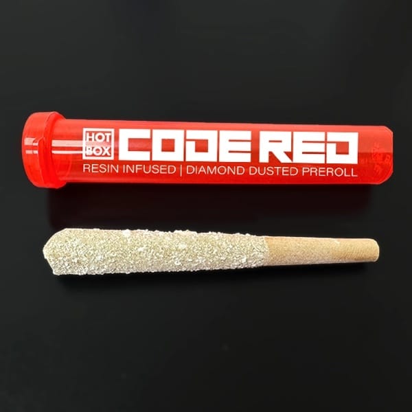 Code Red Resin Infused THCA Diamond Dusted Joint - By Hot Box 1.5g
