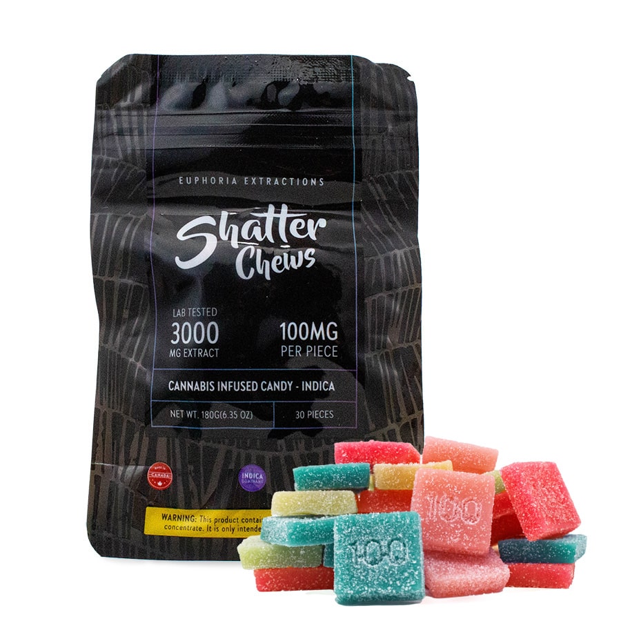 Euphoria Extractions - Shatter Chews 3000mg (Indica)