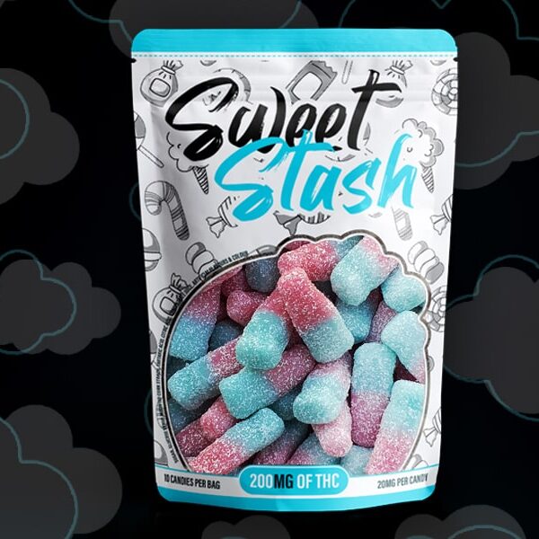 Sweet Stash – Bubblegum Bottles 200mg THC Candy