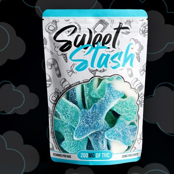 Sweet Stash – Sour Sharks 200mg THC Candy