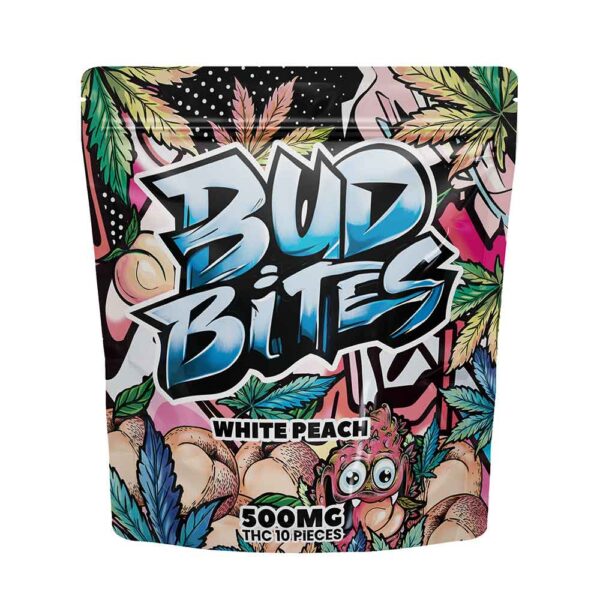 bud bites 500mg edibles white peach