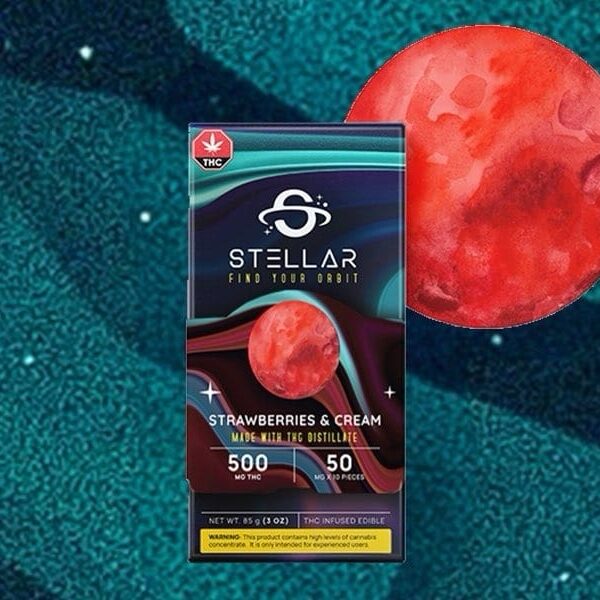 Stellar -Strawberries & Cream Bar 500mg