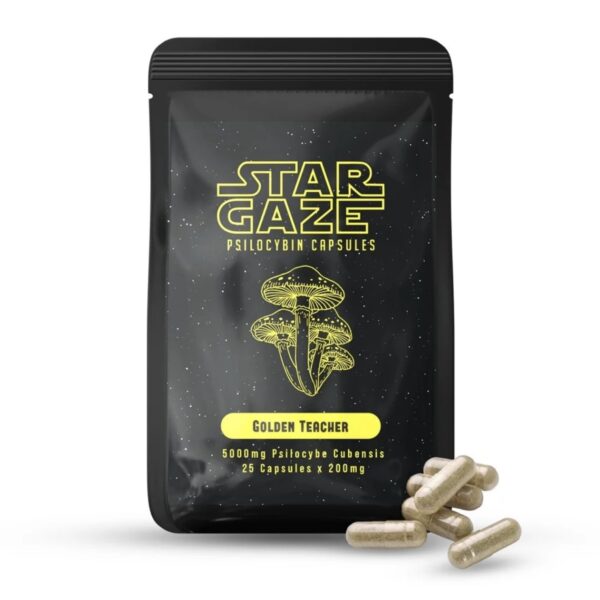 StarGaze Golden Teacher – Mushroom Capsules (5000mg)